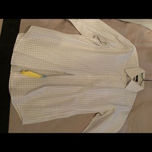 Hugo Boss White Checkered Dress Shirt